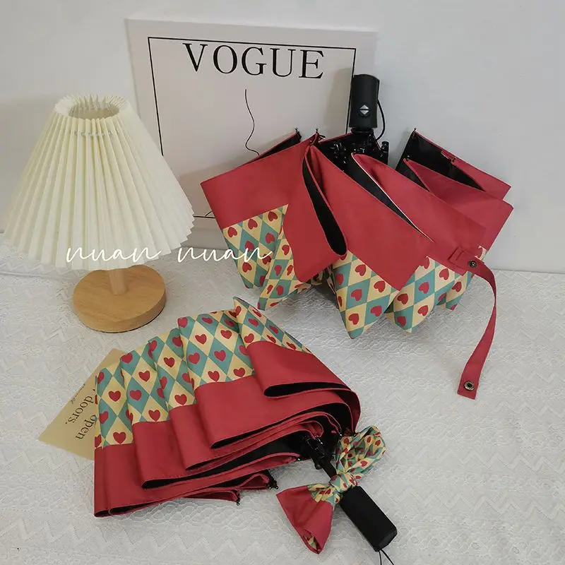 

Высококачественный женский полностью автоматический зонт от дождя и солнца в стиле ретро, солнцезащитный зонт и защита от ультрафиолета