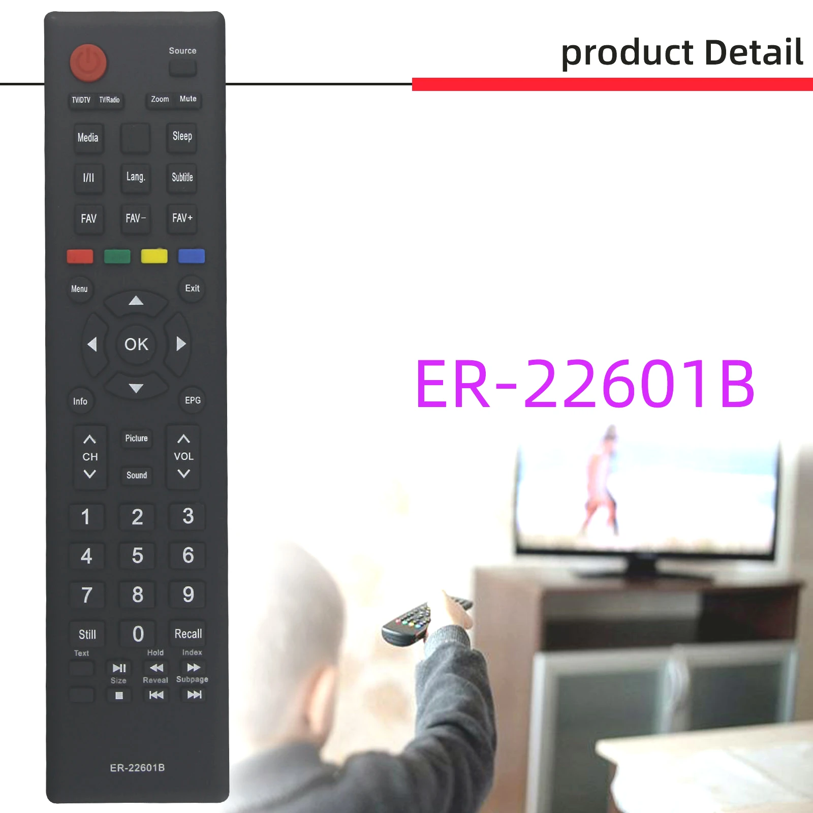 Remote Control ER-22601B ER22601B for Hisense TVs H43N2100S H39N2110S HE43M2165FT