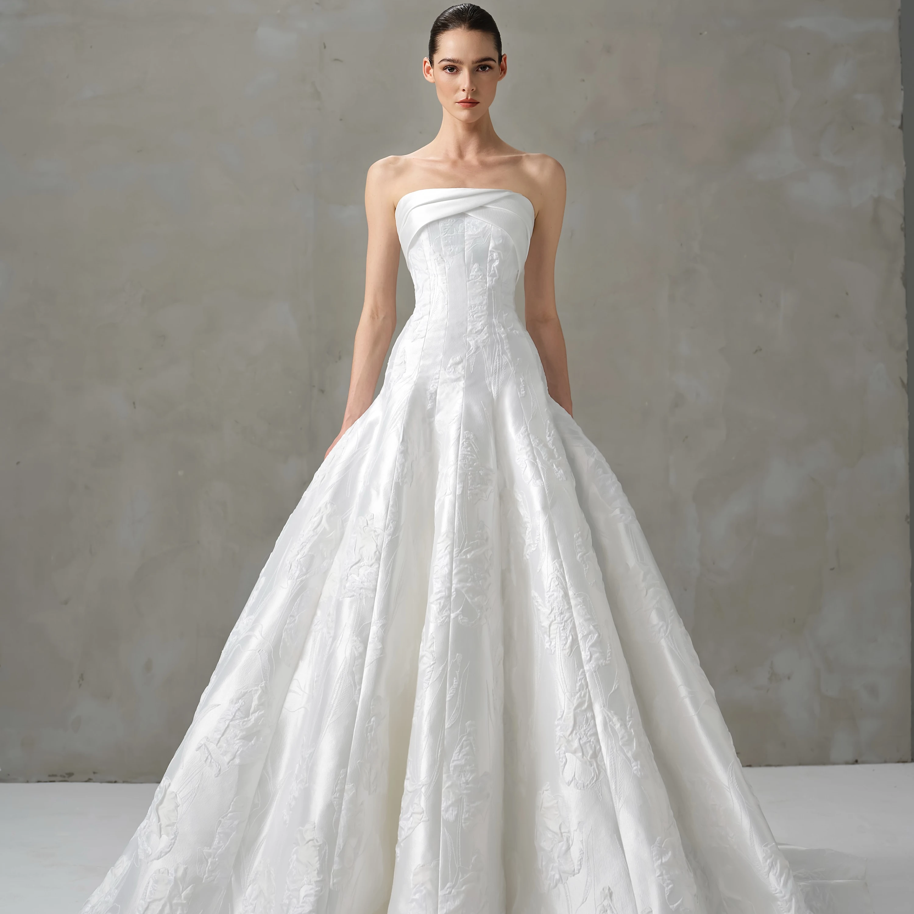 Boho A-Line Wedding Dress Satin Simple Bride Dress Strapless Half Sleeve Bride Gowns Beach vestidos de novia 2026 Customized