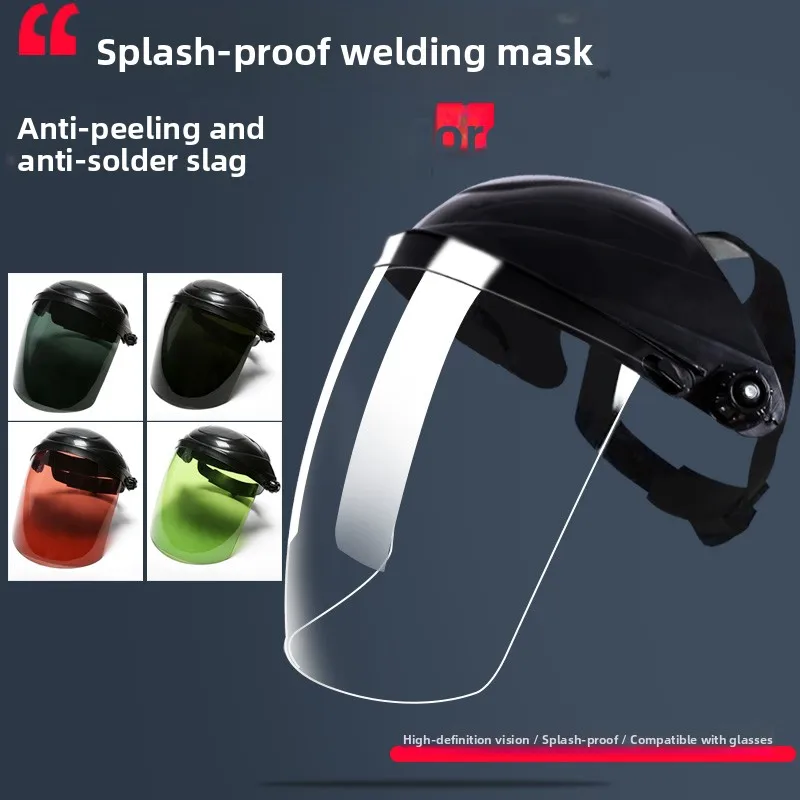 Lightweight Heat Insulated  Welding Face Shield Full Face Protection Head Mounted Argon Arc Welding Gas Protection Mask