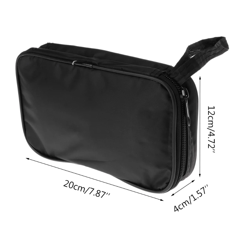 Bolsa de almacenamiento para multímetro, kit de herramientas de tela negra, 20x12x4cm UT, duradera, impermeable, a prueba de golpes, funda suave