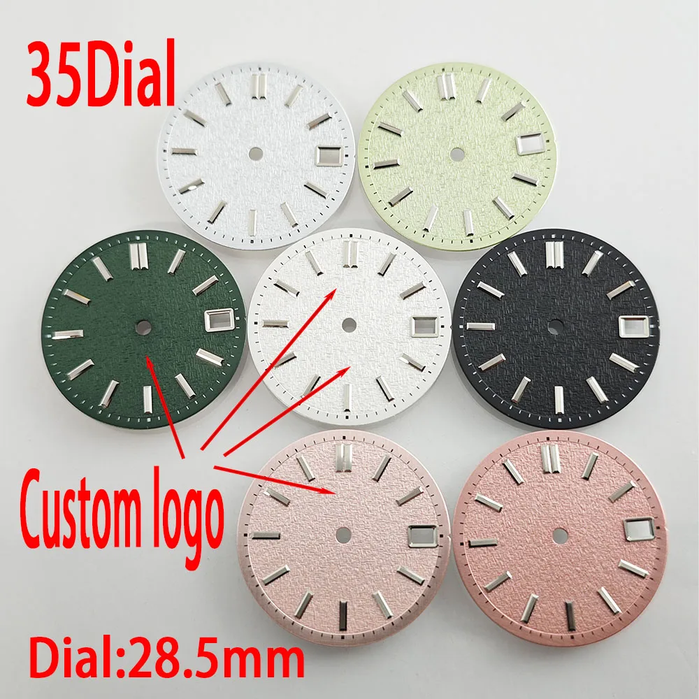 Men's Watch dial 28.5mm can be customized to your favorite logo for the N-Series 35 automatic movement 36mm/39mm watch case acce