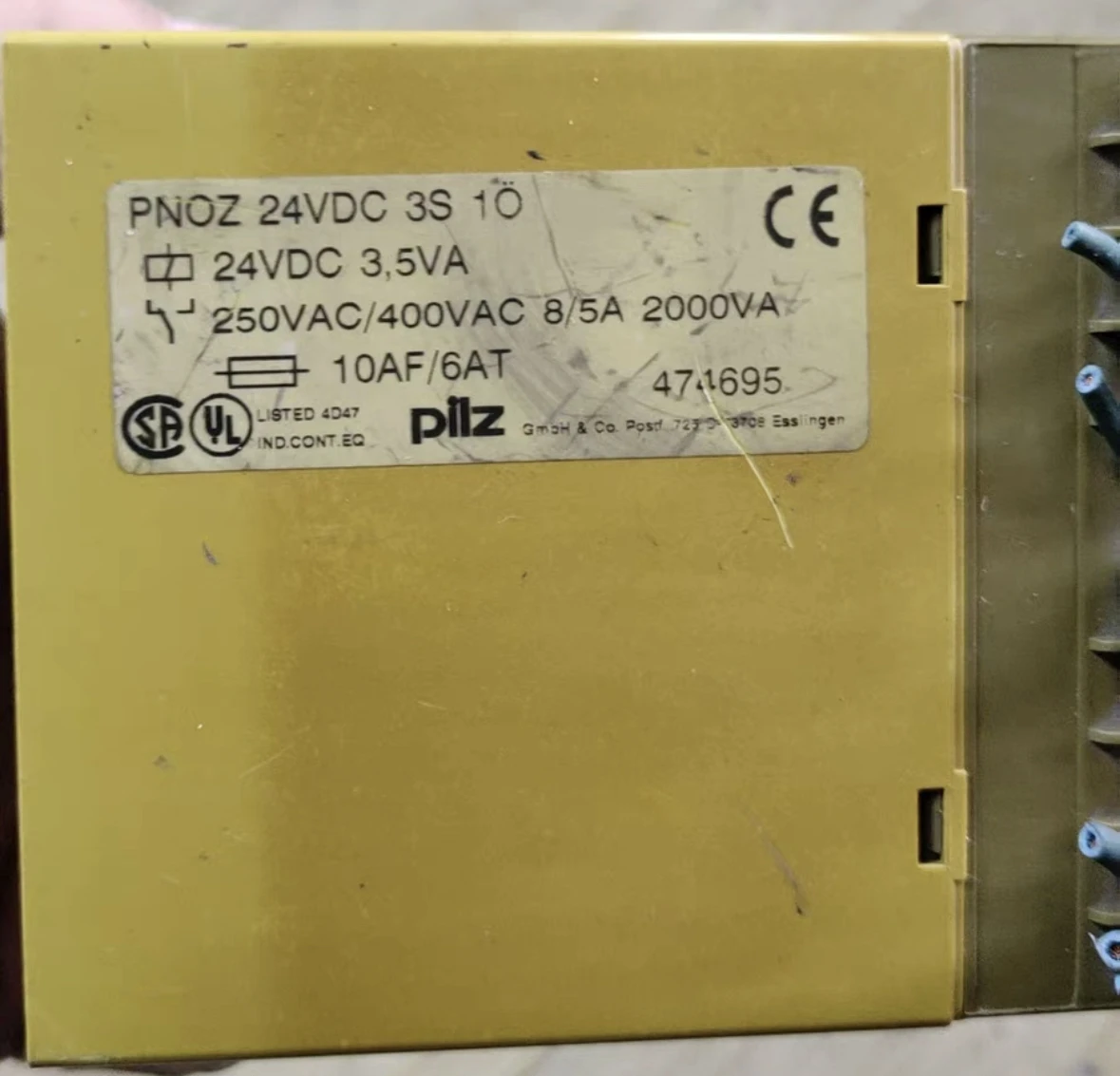 Used PNOZ (safety relays) , original disassembly. PNOZ 24VDC 3s 1o