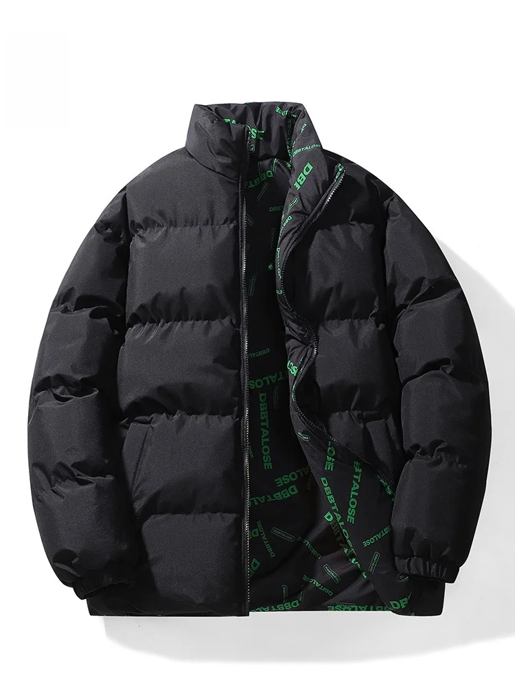 

Двусторонняя утепленная хлопковая куртка-пальто для мужчин: модная, универсальная зимняя верхняя одежда из теплого полиэфирного волокна