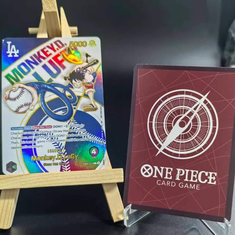 DIY OPCG قطعة واحدة النسخة الإنجليزية بطاقة Monkey.D.Luffy (010) (Dodgers x قطعة واحدة) EB02-010 قطعة واحدة تعزيز بطاقات أنيمي احباط