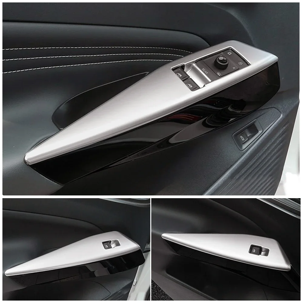 For Volkswagen VW ID.4 ID4 2021 2022 2023 Car Door Armrest Window Glass Lift Switch Button Trim Frame Decorate Cover Sticker