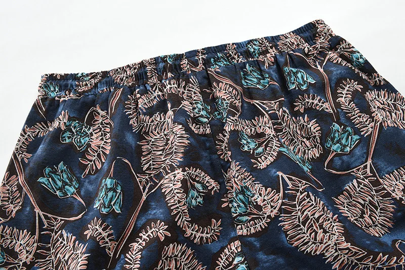 Pantaloni da Yoga da uomo pantaloni a vita media a contrasto di colore moda pantaloni larghi larghi in lino di cotone Casual