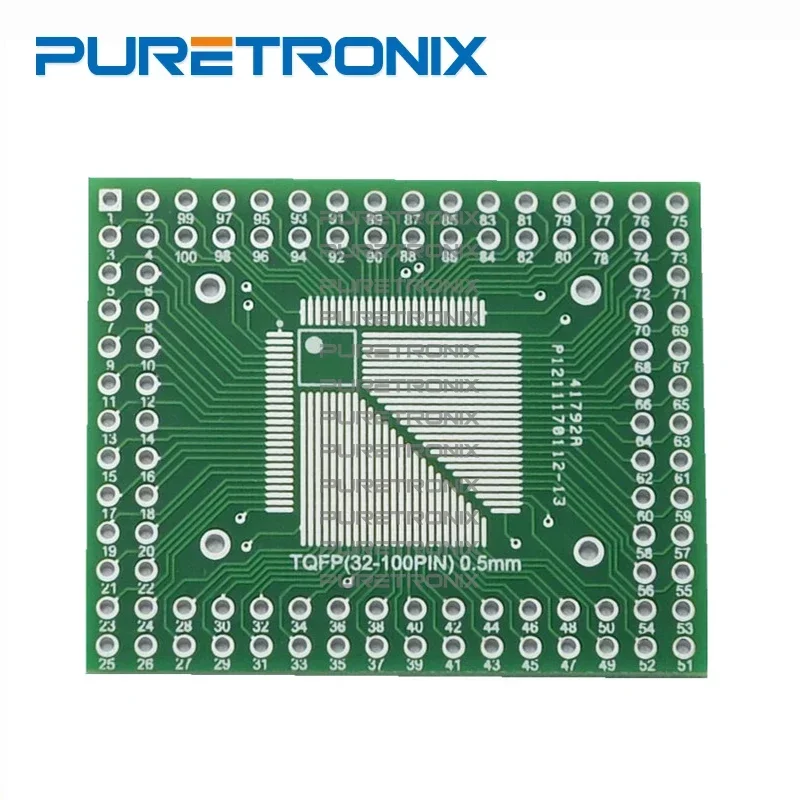 10pcs QFP/FQFP/TQFP32/44/64/80/100 LQFP to DIP PCB Board 0.5/0.8mmConverter Adapter