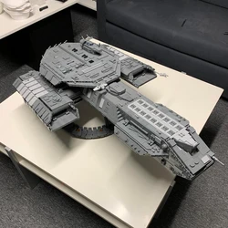 MOC Interstellar Stargateed SG-1 USS Daedalus Spaceships Building Blocks Space Transport Airship Model Display Toy For Children