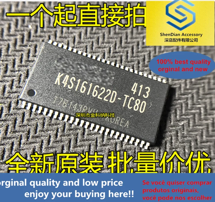 10pcs only orginal new K4S161622D-TC80 TSOP-50 package Memory chip quality assurance