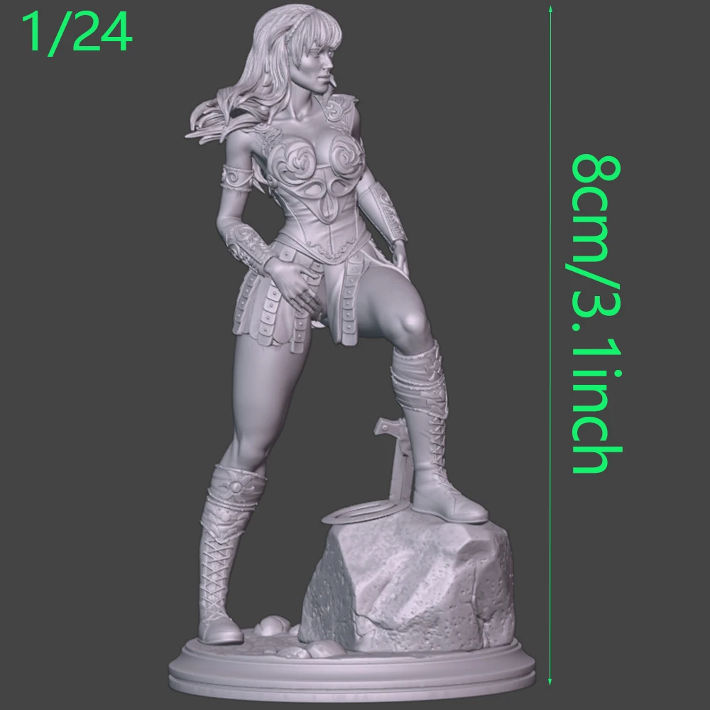 Miniatura resina sin pintar mujer vintage para coleccionismo y rol - imagen 3