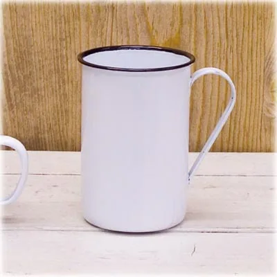 

Ретро винтажные эмалированные кружки, классические японские чашки с высоким отверстием для кофе, пива, чая, чашки Zakka Sle с одной ручкой для ушей