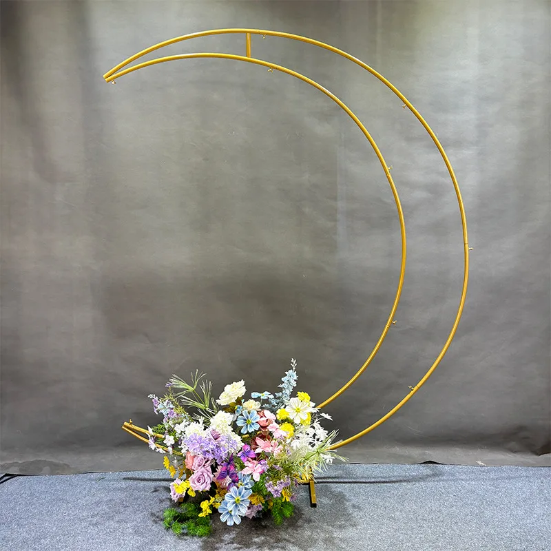 Wedding props Moon iron road lead shelf Hotel auditorium layout Window decoration Arch ornament Stage background