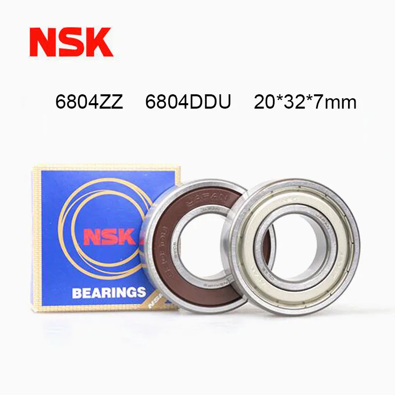 Japan NSK 5PCS 6804ZZ 6804DDU High Speed Bearing 6804-2RS 6804ZZ 20x32x7 mm 20*32*7mm Rubber seal Deep Groove Ball Bearing