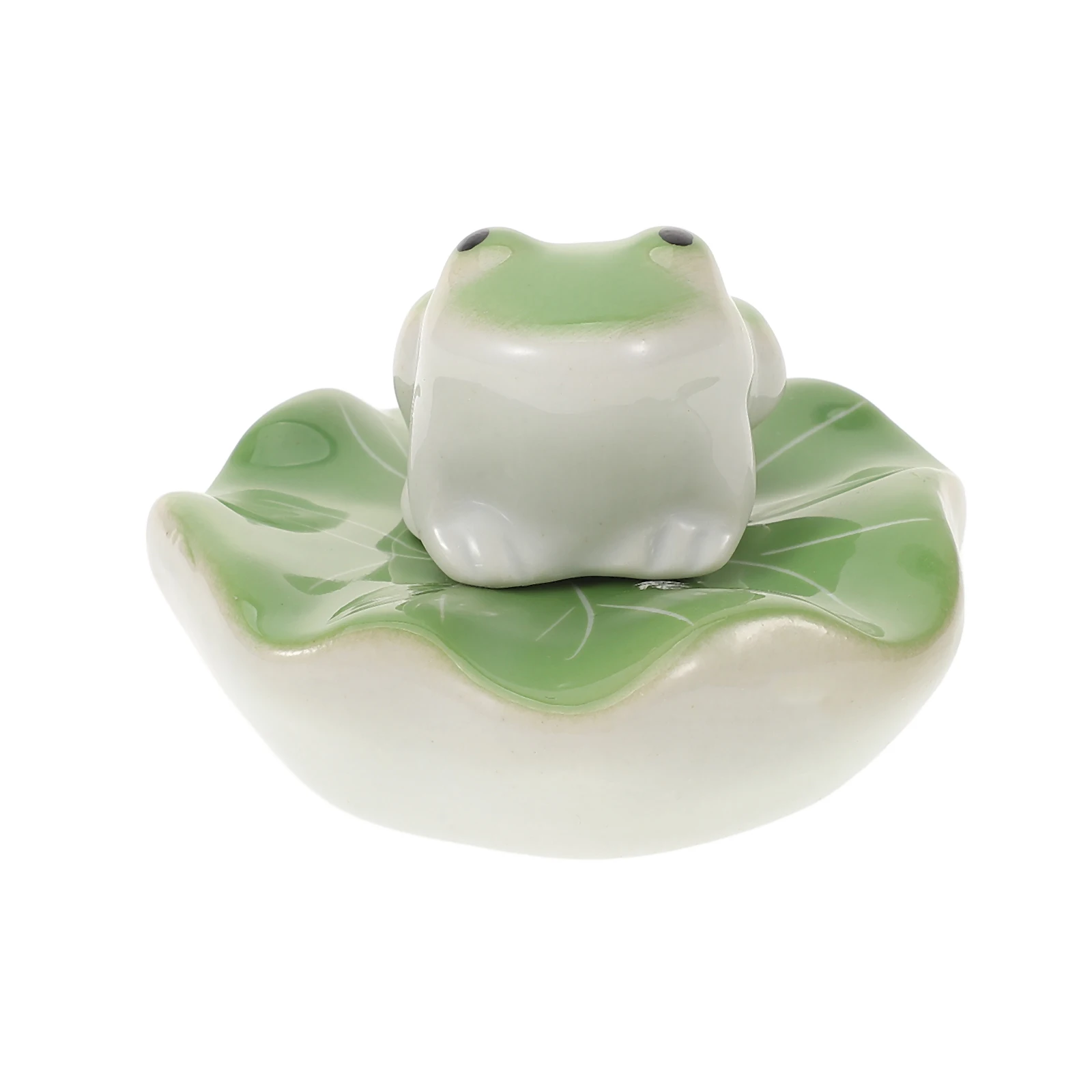 

1 set Tea Pet Frogs Ceramic Floating Decor Fish Tank Crafts Aquarium Layout Prop Cartoon Animal Figurine Fadeless Color Lifelike