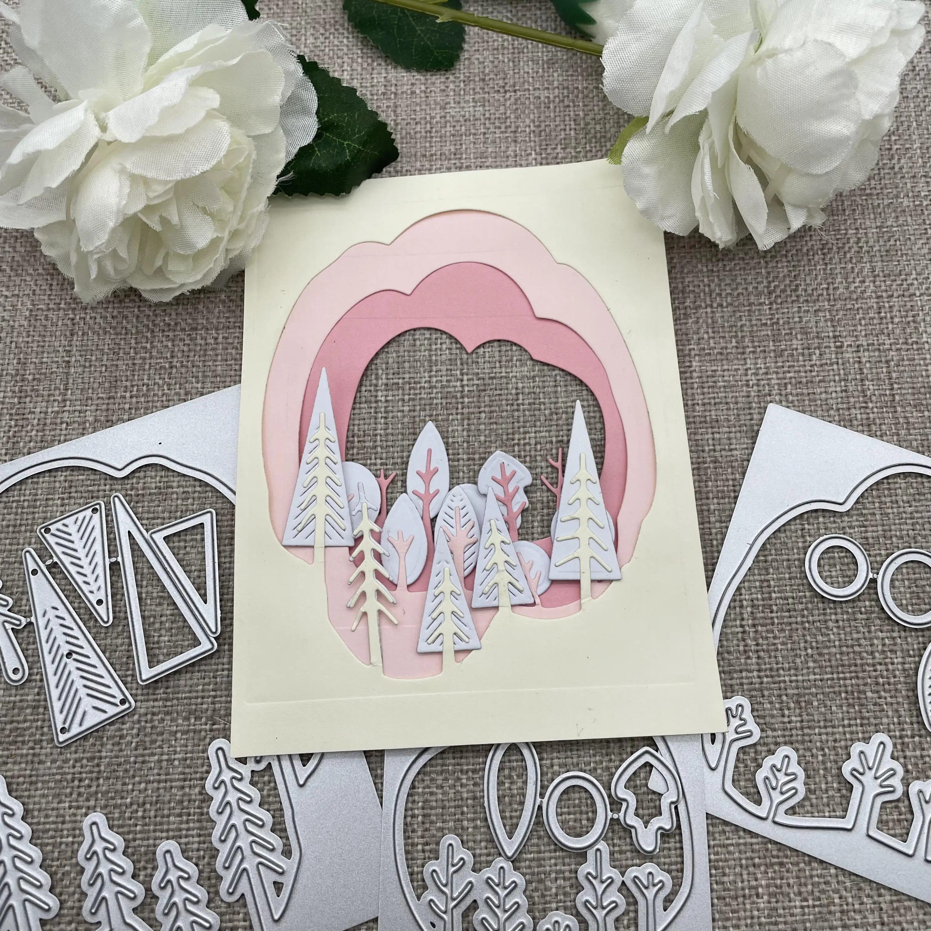 ثلاثية الأبعاد الإطار دونات مخروط المعادن قطع يموت الإستنسل DIY بها بنفسك سكرابوكينغ الزخرفية النقش الحرفية يموت قطع قالب القالب #3