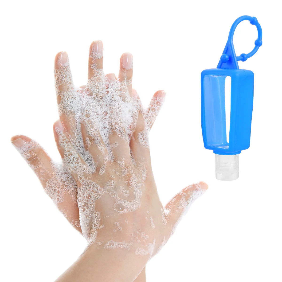 

4 Pcs Silicone Hand Bottle Liquid Containers Soap with Sleeve Plastic Travel Size