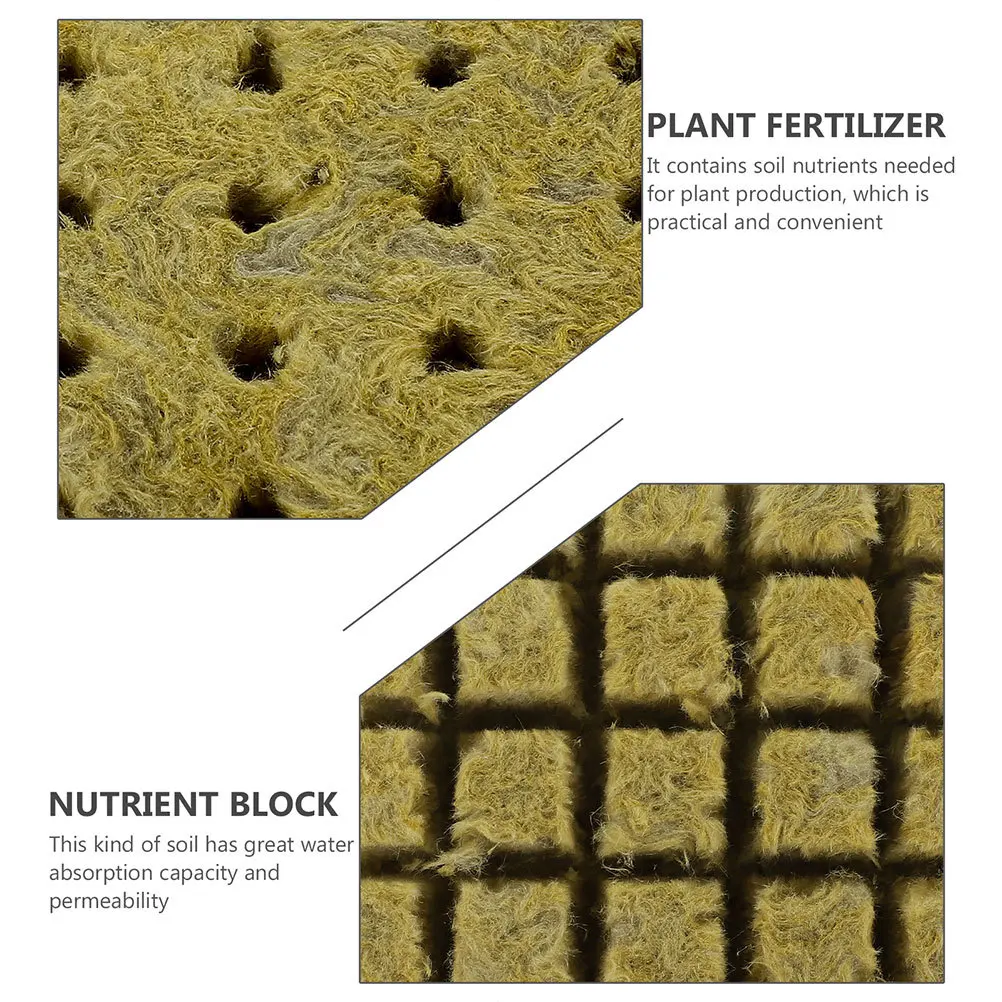 

50pcs Seedling Starter Blocks Soilless Cultivation For Garden Plant Nursery Growth Moisturizing Nutrient- Plugs
