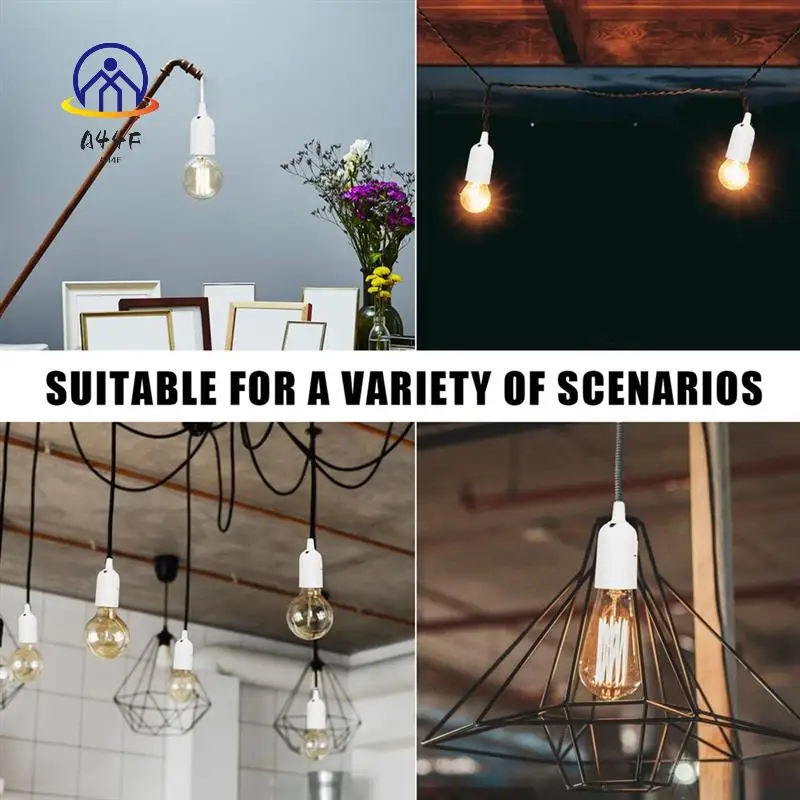 A44F-держатель лампы E27, 12-компонентная розетка для строительной площадки с кабелем, розетка E27, строительная розетка с тестером напряжения