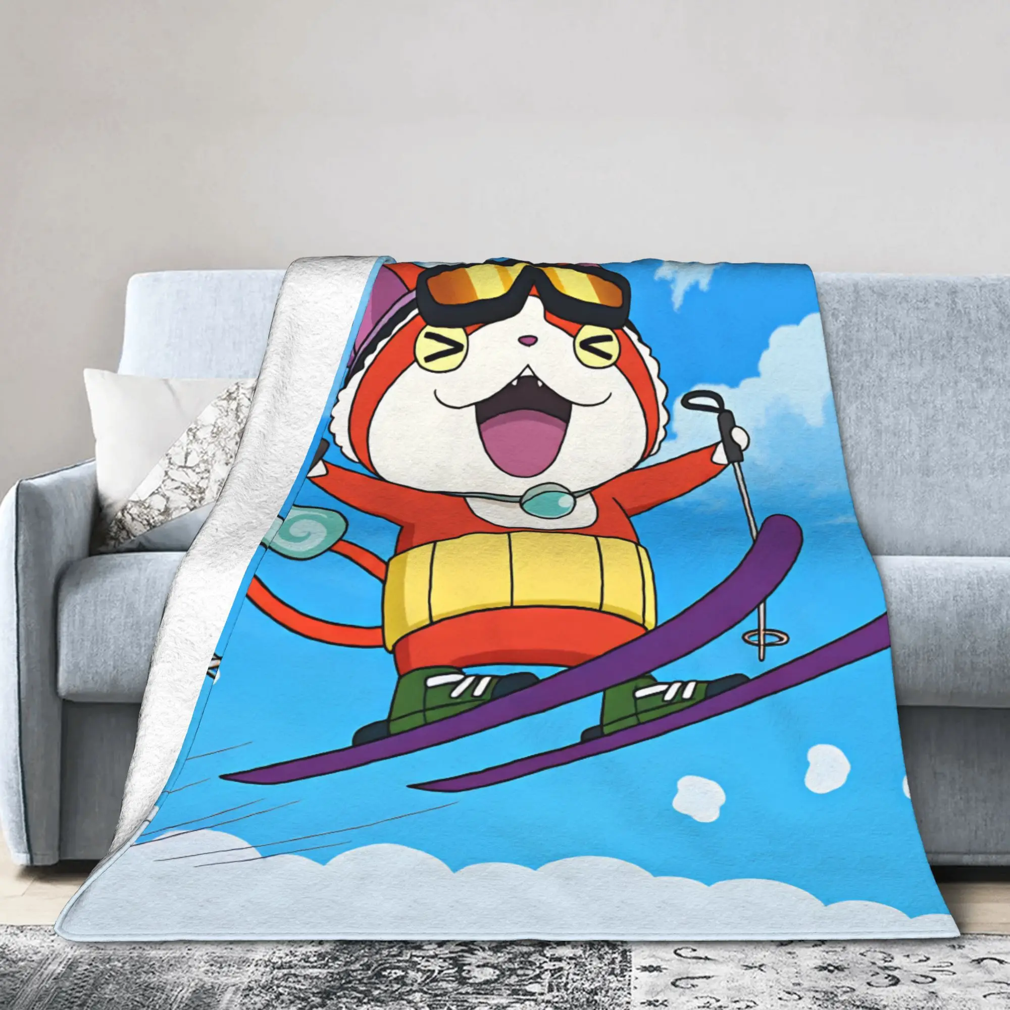 Yokai Watchs  Blankets  Warm Comfortable Plush Throw Blanket For Kids Adult Couch Chair Sofa Bed Flannel Bedspread Bed Cover