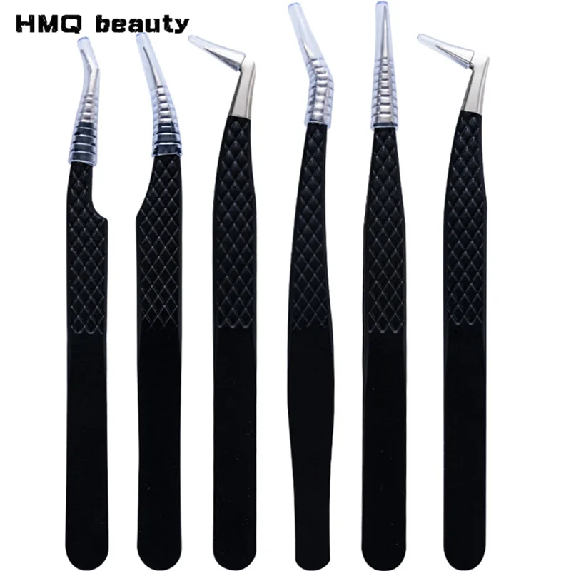 Fiber Tip Wimperverlenging Pincet Hoge Precisie Pincet Volume Isolatie Rechte Gebogen Pincet Lash Extension Make-up Tool