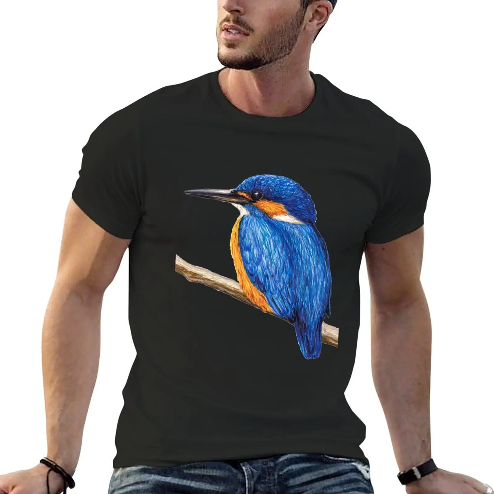 Kingfisher T-Shirt funnys oversized t shirt oversizeds mens graphic t-shirts big and tall