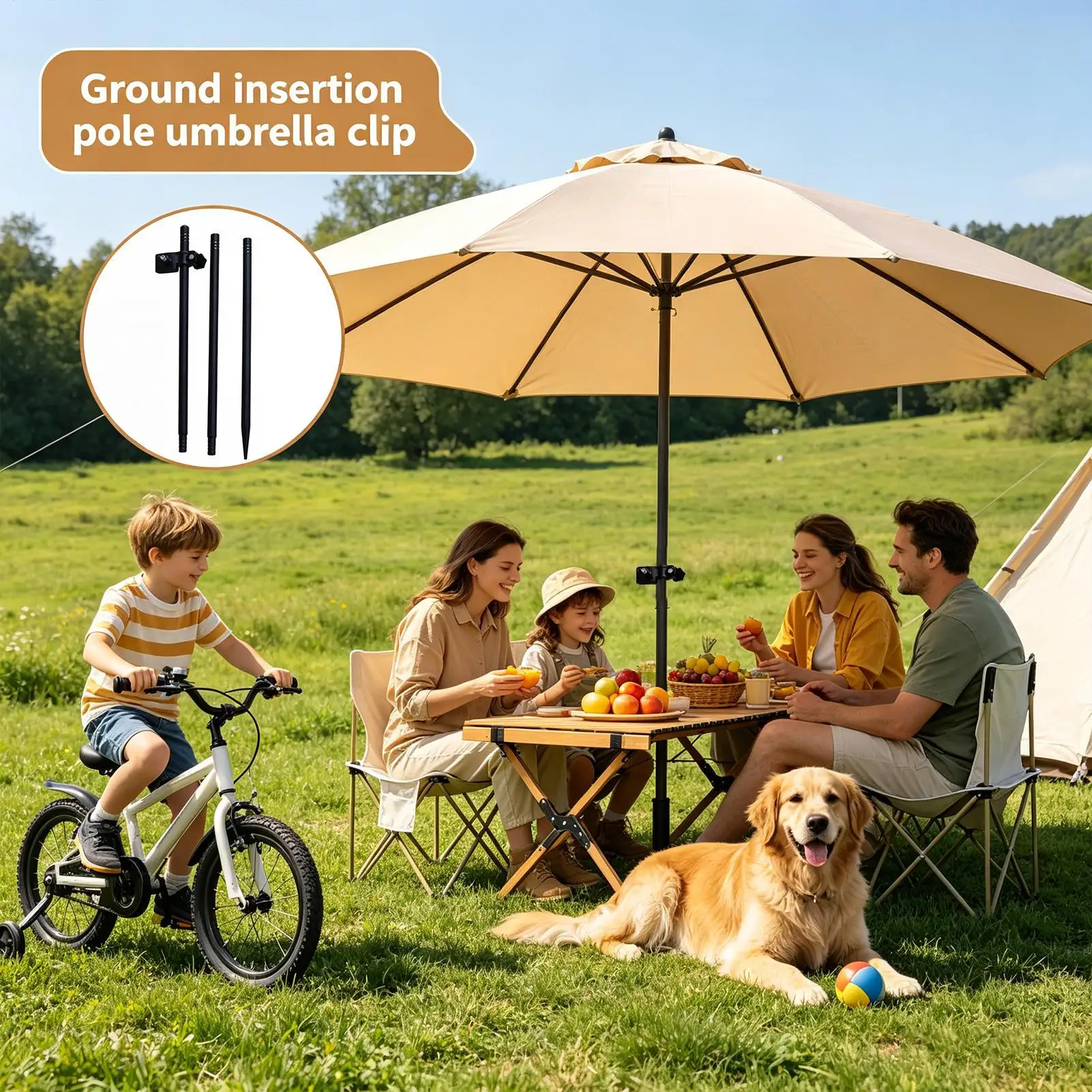 Stand For Beach Umbrella Heavy Duty Metal Sand Support Beach Umbrella Stand Base For Grass Outdoor Camping Fishing Travel Summer