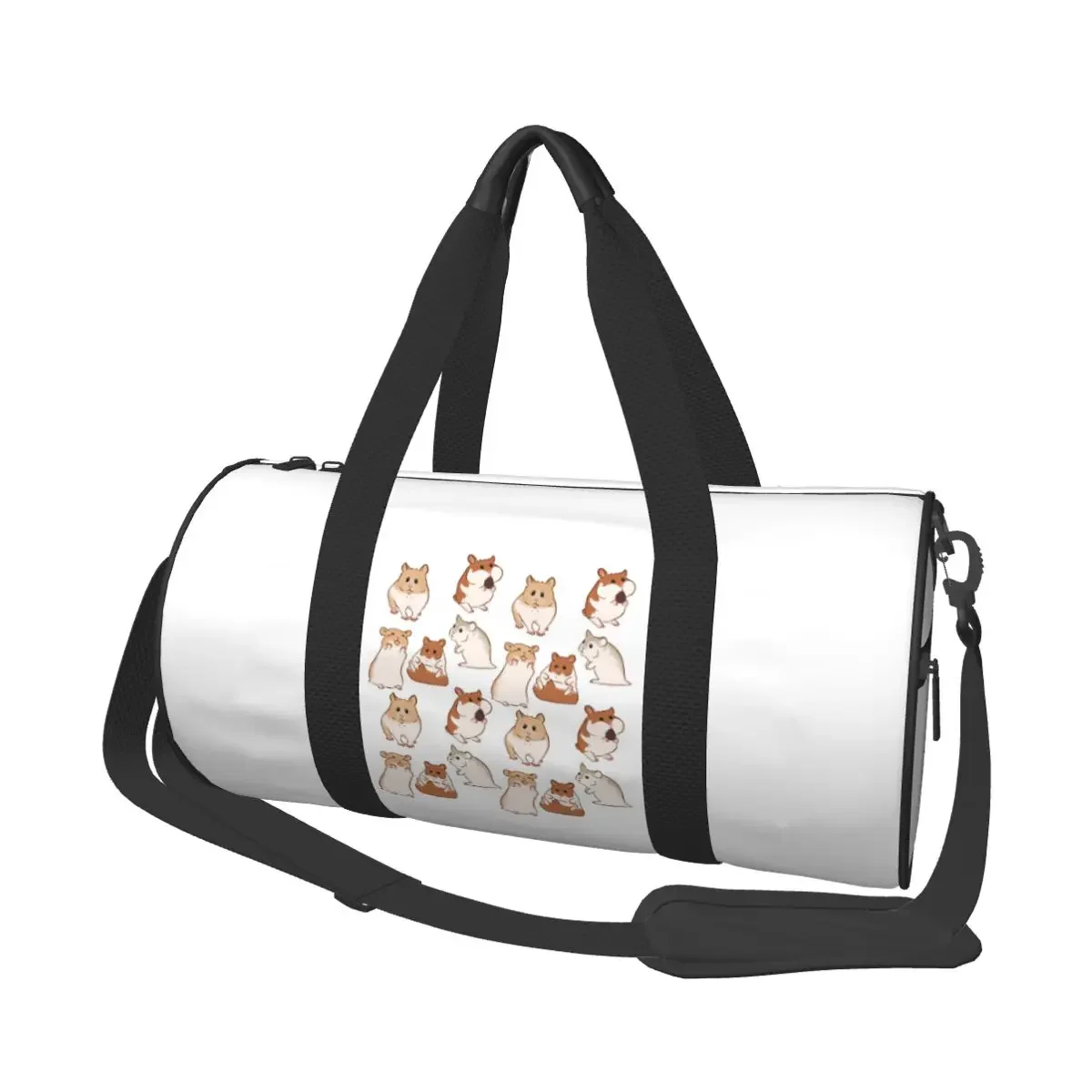 Cute Hamster Pattern Large Duffle Gym Bag Waterproof Duffle Travel Bags Handbags Fitness bag