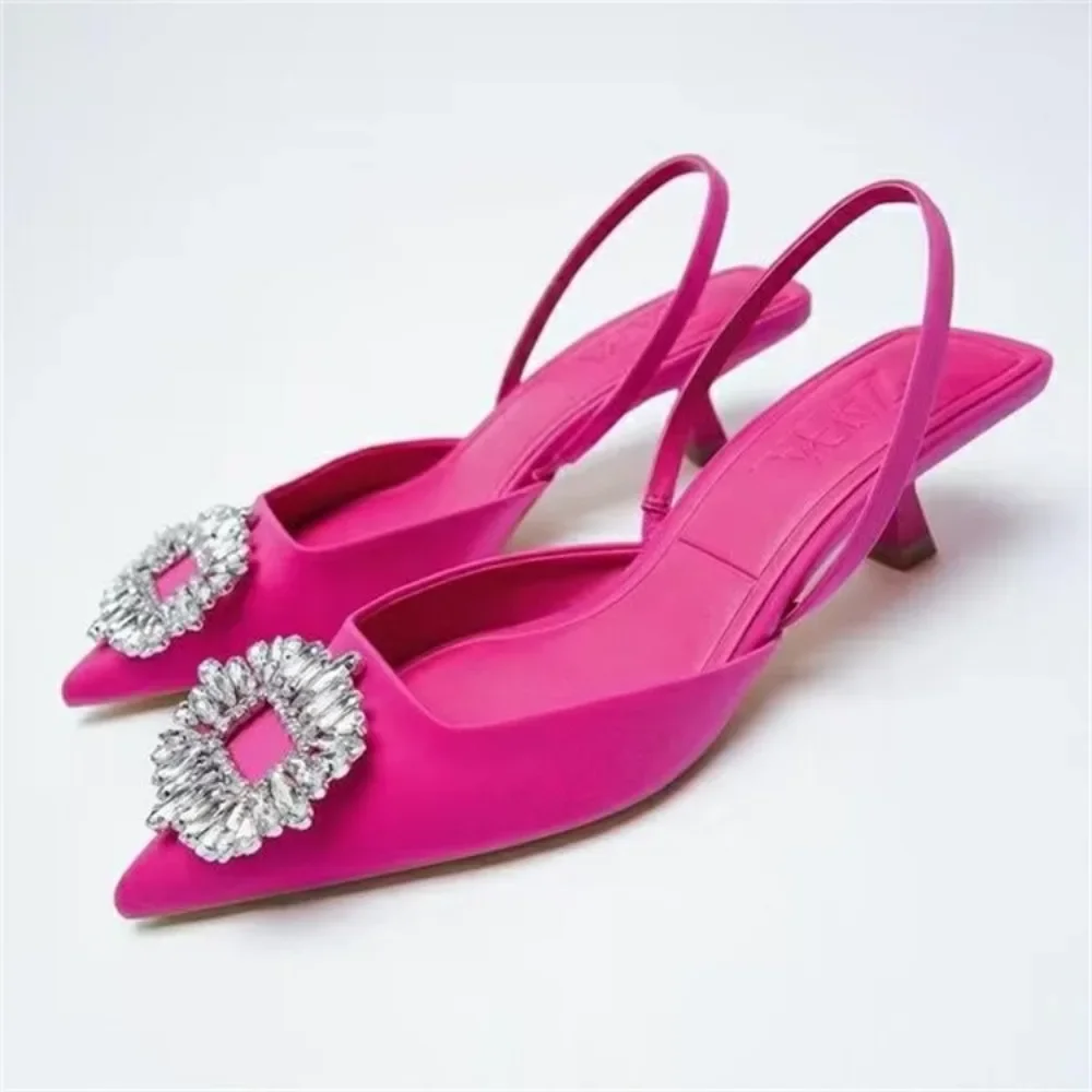 

Fashion New High Heels Women Bow Knot Pointed Sandals Heels Pumps Elegant Pumps Rose Blue Party Heeled Shoes
