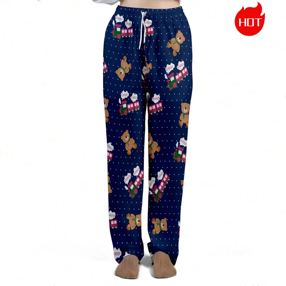 KPop شيطان الصيادين منامة 2025 KPop شيطان الصيادين الدب ثلاثية الأبعاد طباعة موضة عادية السراويل الطويلة لخريف طفل/الكبار بنطلون #1