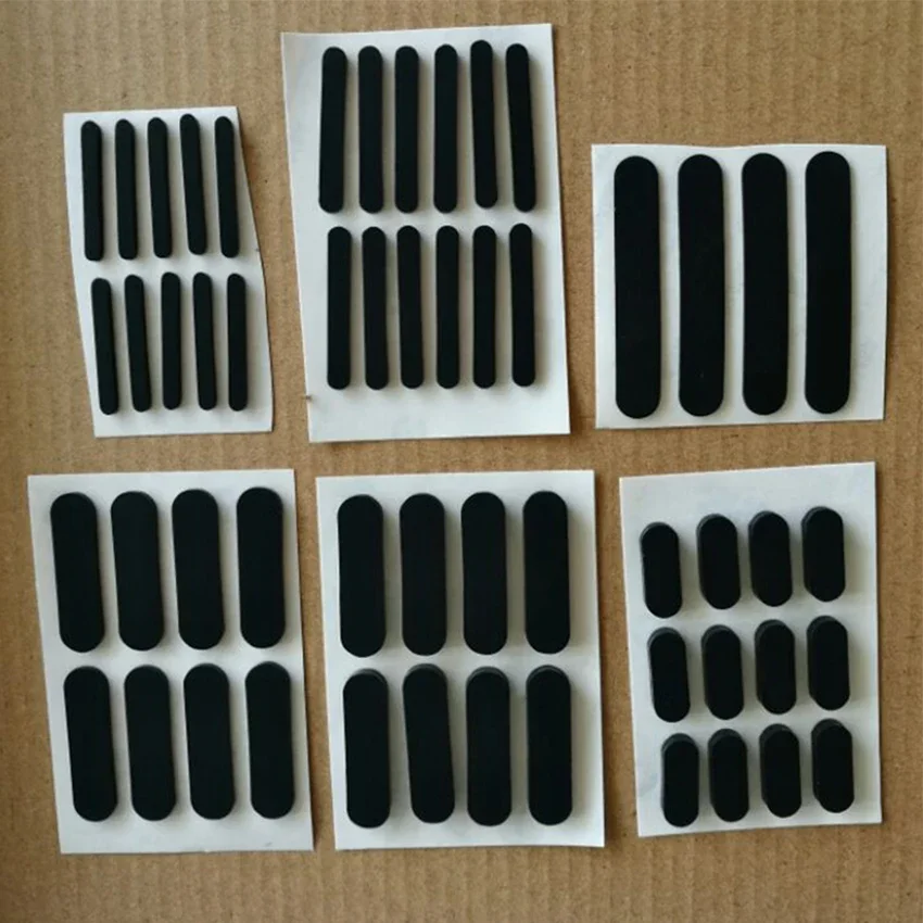 10Pc Tappetino ovale in gomma siliconica autoadesiva Attrezzatura per armadio Piedini antiscivolo Protezioni per pavimenti Larghezza 3 - 5mm Spessore 1,5mm