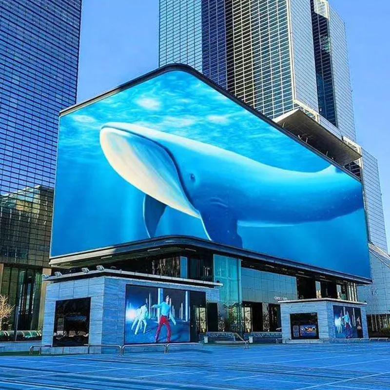 Outdoor Full Color 3D LED Display Screen IP65 OEM P4.44-P10 For Large Enterprises & Shopping Centers