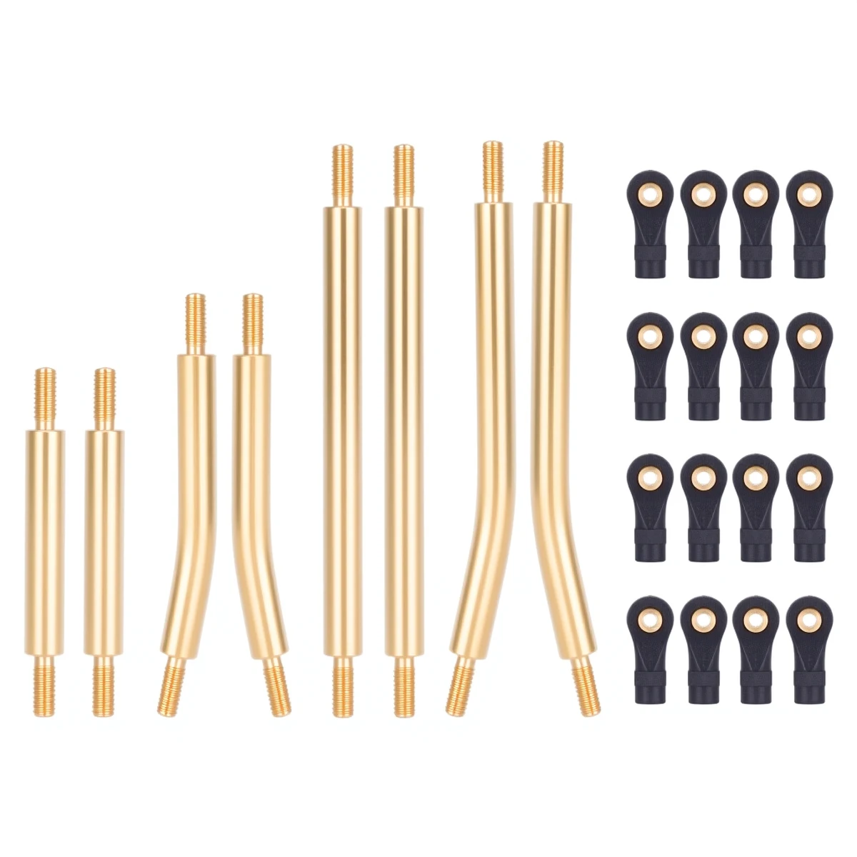 8 Stuks Messing TRX4M Links Set voor 1/18 RC Crawler Auto TRX4-M Chassis Defender Bronco Schorsing Hoge Klaring Upgrade onderdelen