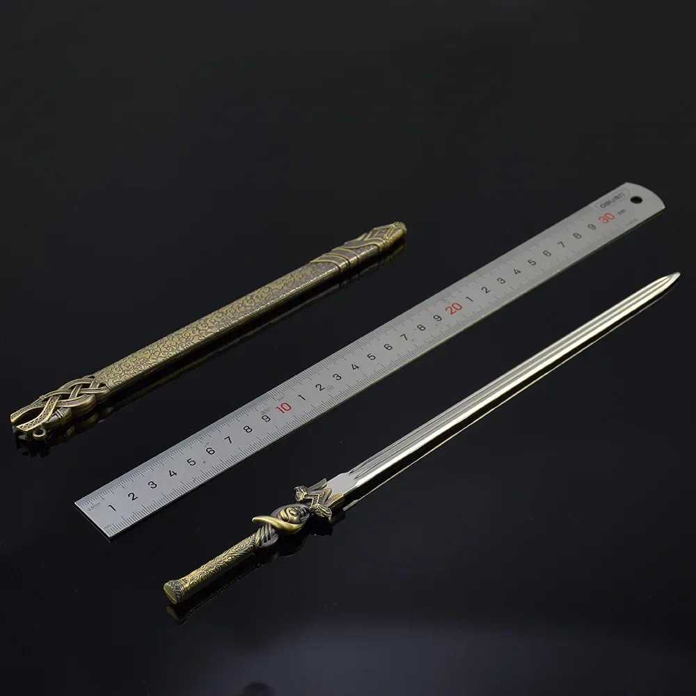 Jong Wit Paard Haoque Zwaard 30 cm/11.8in Xiao Ruofeng Cosplay Zwaarden Metalen Wapen Anime Randapparatuur Collectible Bureau ornamenten
