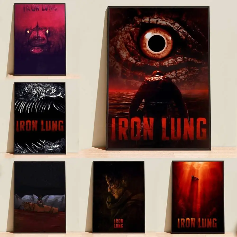 Cosmic-Horror FiLM I-Iron LungS  Poster Self-adhesive Waterproof Paper Sticker Coffee House Bar Room Wall Decor