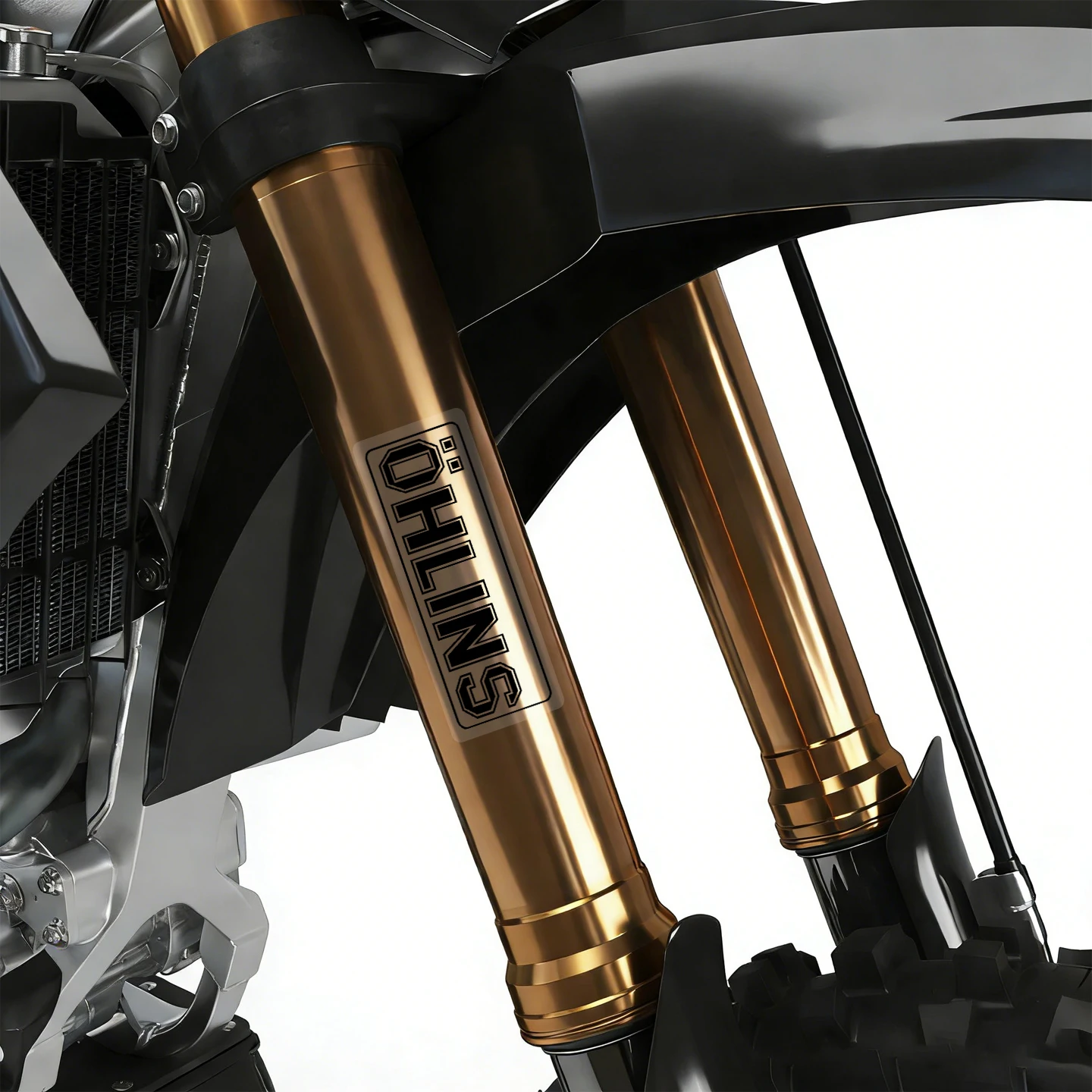 UV Transparent Ohlins Stickers Waterproof For Motorcycle Motocross Scooter Front Fork Shock Absorber Decor Accessories view 6