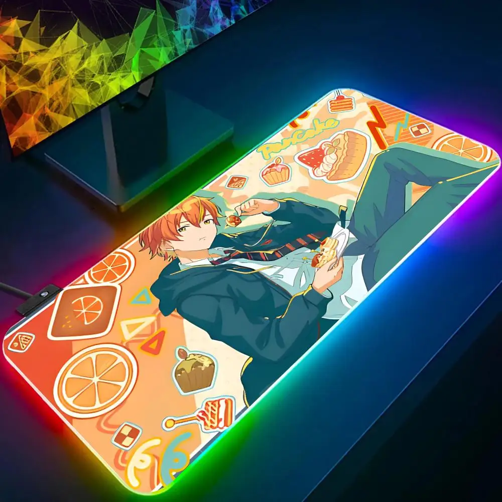 For P-Project S-Sekaier Mouse Pad RGB Glow Personality Picture Custom PC Table Mat Carpet Mat Game Player Dedicated LED