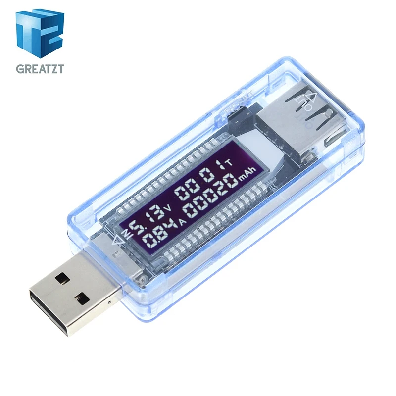 USB Tester Current Voltage Charger Capacity Tester Volt Current Voltage Meter Time Display Mobile Power Detector Battery Test image 5