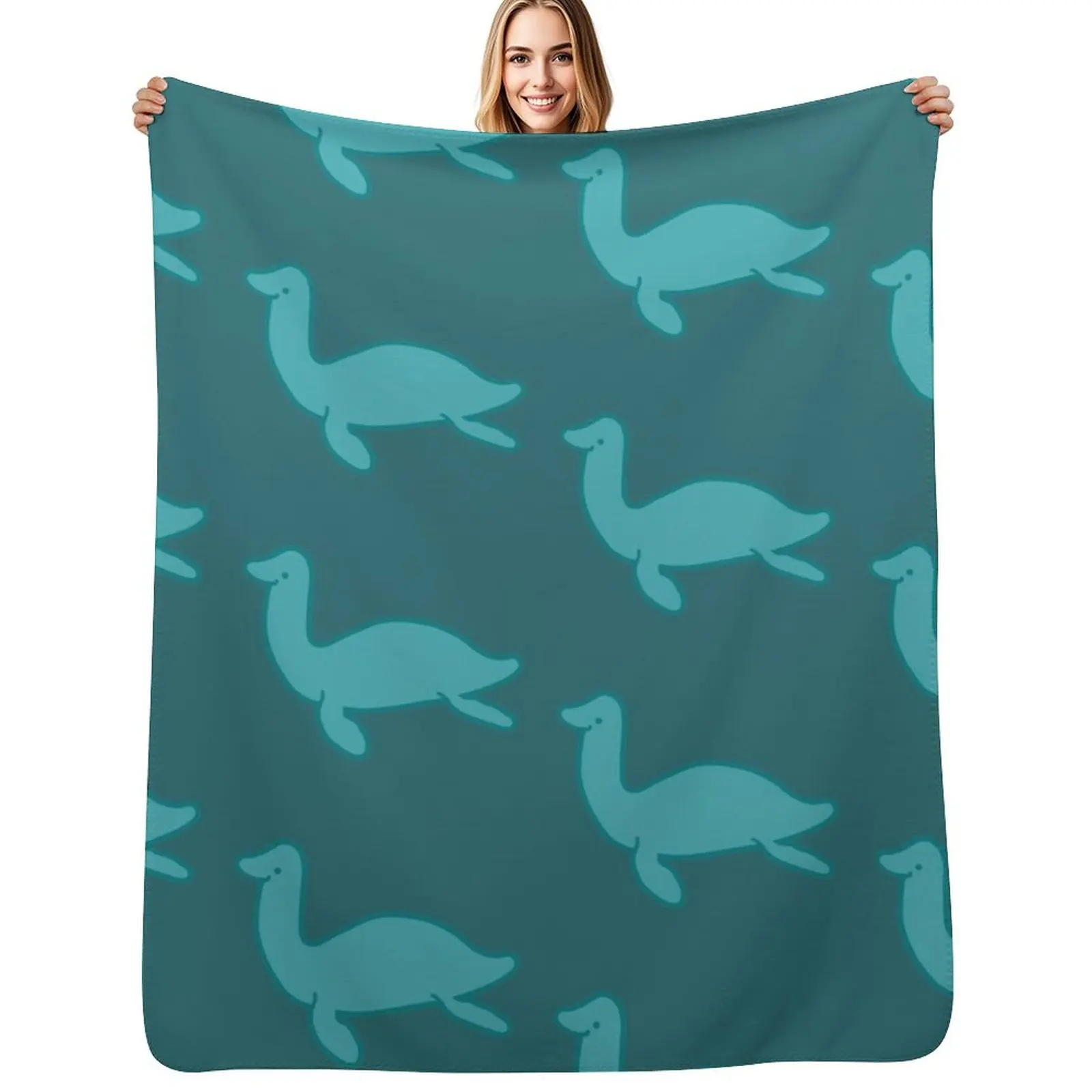 

plesiosaur Throw Blanket Sofa Quilt christmas gifts Thermal Cute Blankets