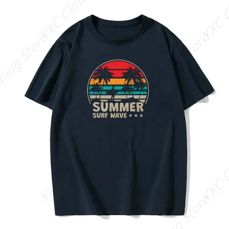 

Fashionable Beach Surfing Men's T-shirt- Short Sleeve Crew Neck Soft Fitted Tees S - 6XL Fresh Classic Basic Tshirts