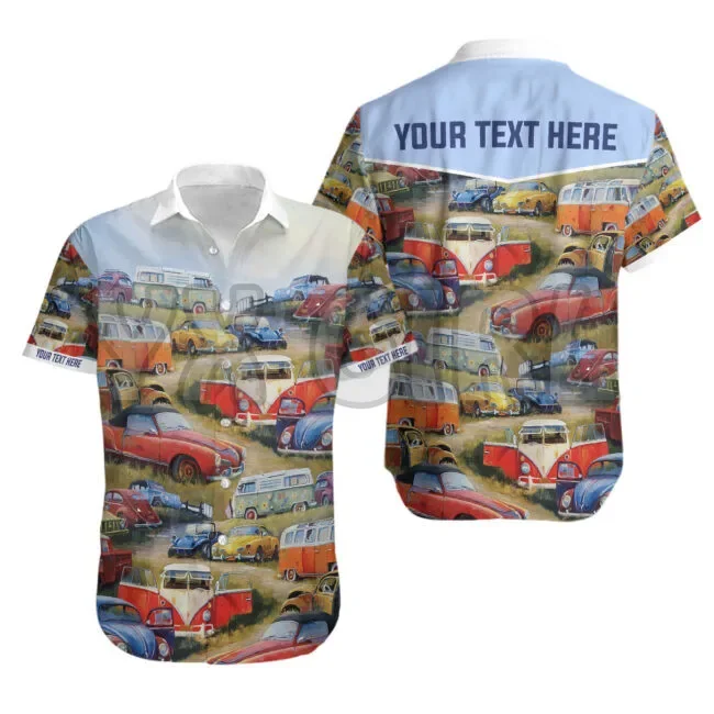 

Summer ShirtsVintage cars lover custom name 3D All Over Printed Hawaiian Shirt Men's For Women's Harajuku Casual Shirt Unisex