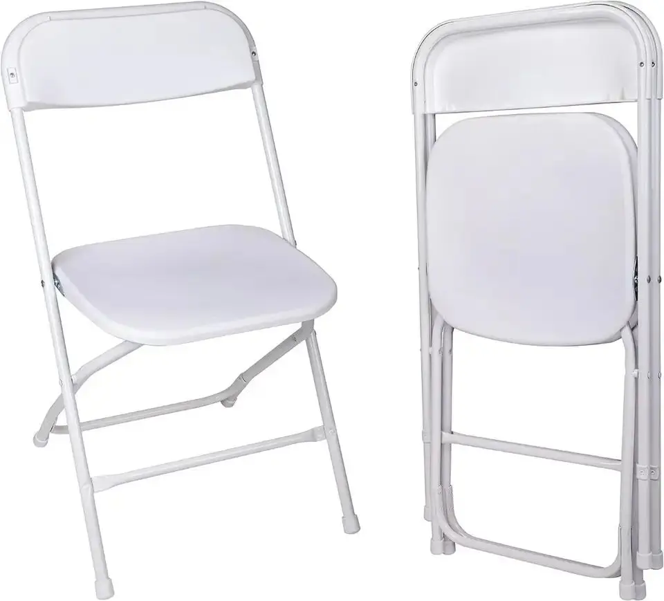 

Signature Folding Plastic Chair with 500-Pound Capacity, White, 2-Pack