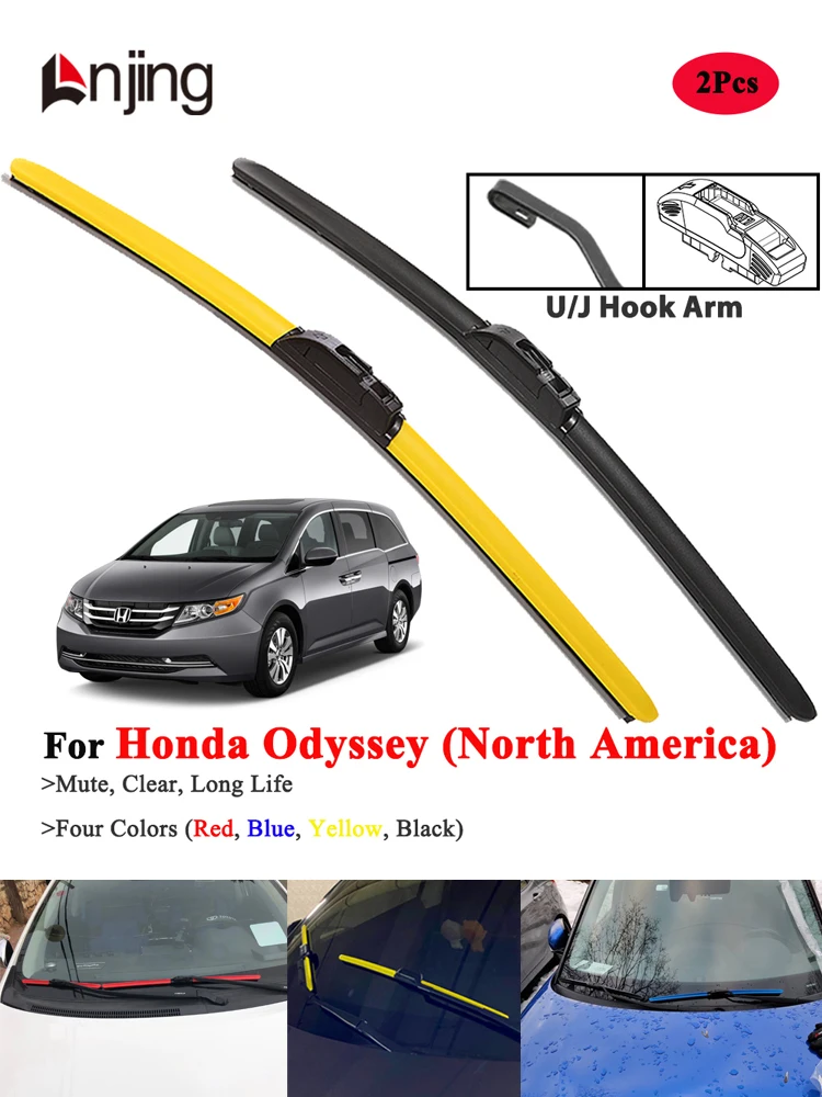 Black Yellow Wiper Blades For Honda Odyssey North America MPV 1994-Now