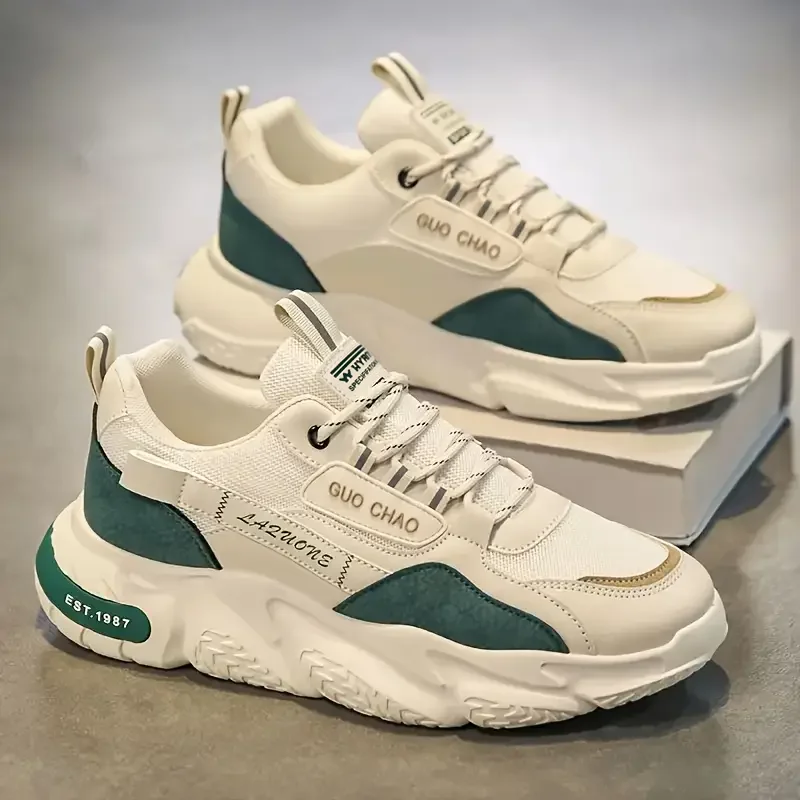 

Men'S Retro Casual Sneakers: Comfortable And Grippy Lace-Up Slip-Ons for Outdoor Activities - Suitable for Men'S Spring/Summer/F