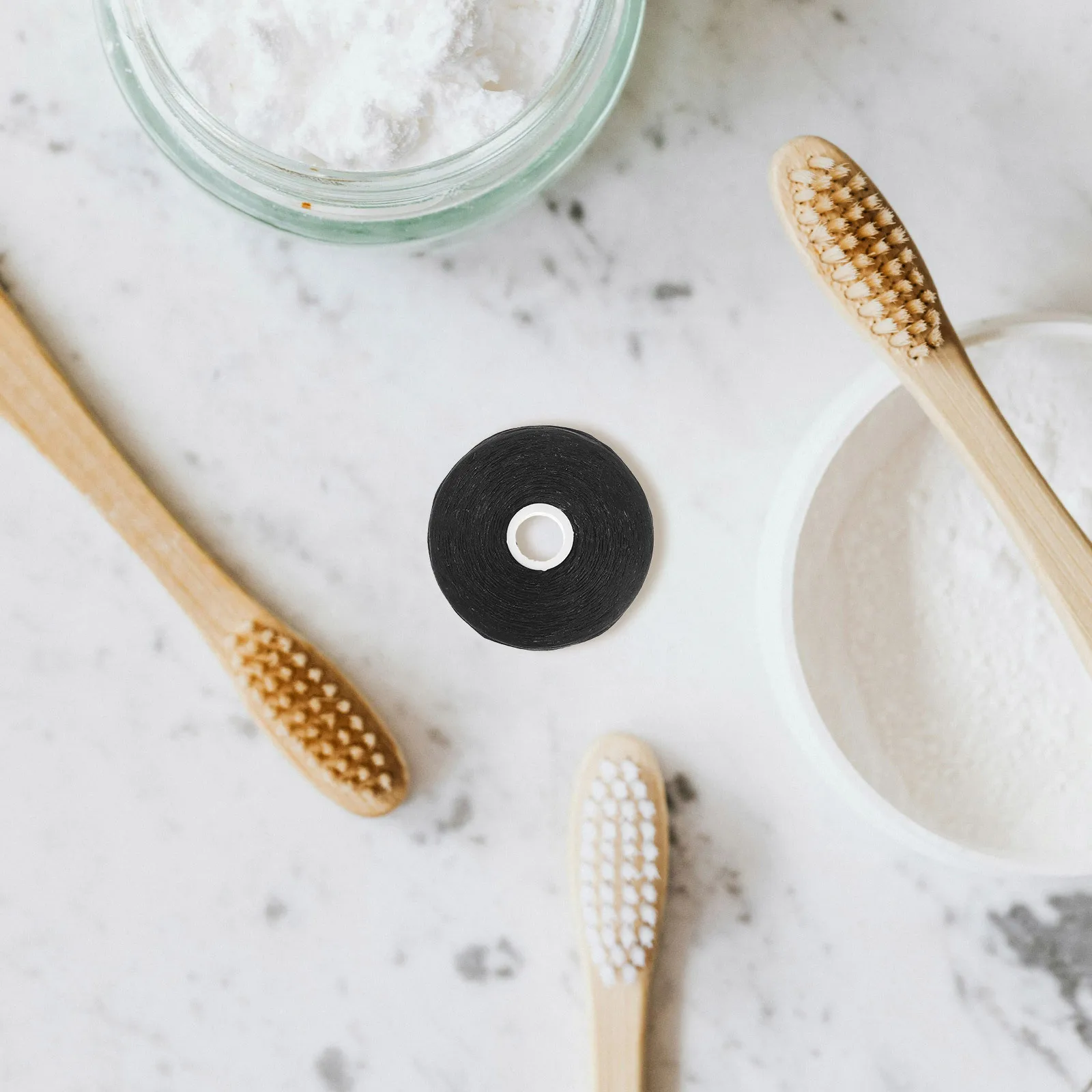 

8Pack 50M Bamboo Charcoal Floss Mint Flavor Dental Flosser Built in Spool Wire Replacement Core for Daily Gum Care Cleaning