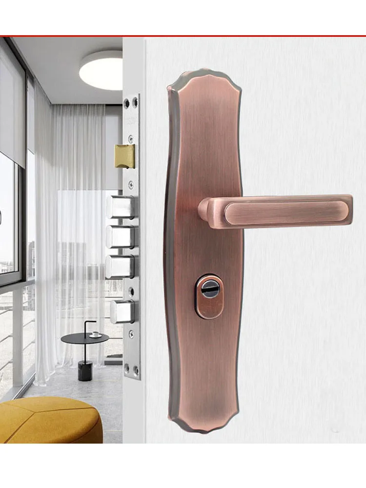 Imagem -04 - Multi-function Porta Handle Plate Anti-roubo Pick-proof Fechadura da Porta Hardware Lock Fittings Anti-explosão