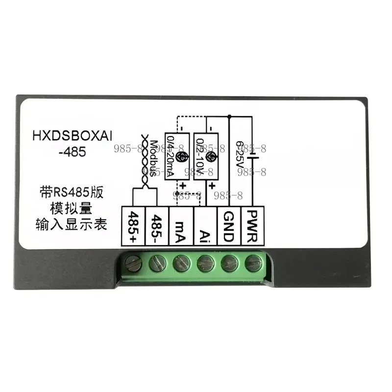 Analog Input Digital Display Meter, Supports 0-10V, 2-10V, 0-20mA, 4-20mA for Signal Monitoring and Process Control