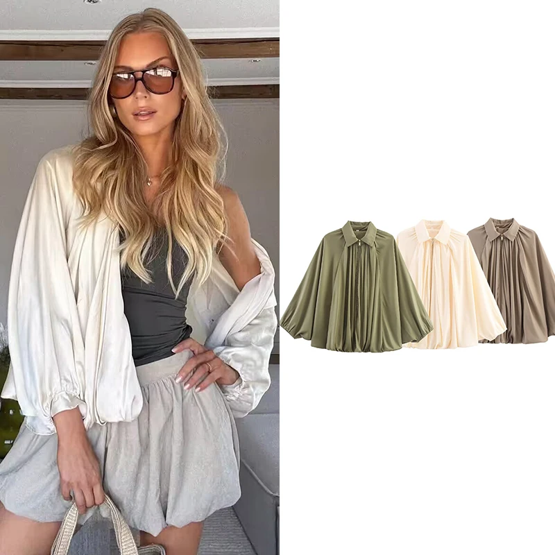 

2025 Fashion Bat Sleeved Loose Elegant Women's Autumn Coats Joker Warm Youth Street Jacket Outerwear Autumn New Women's Jackets