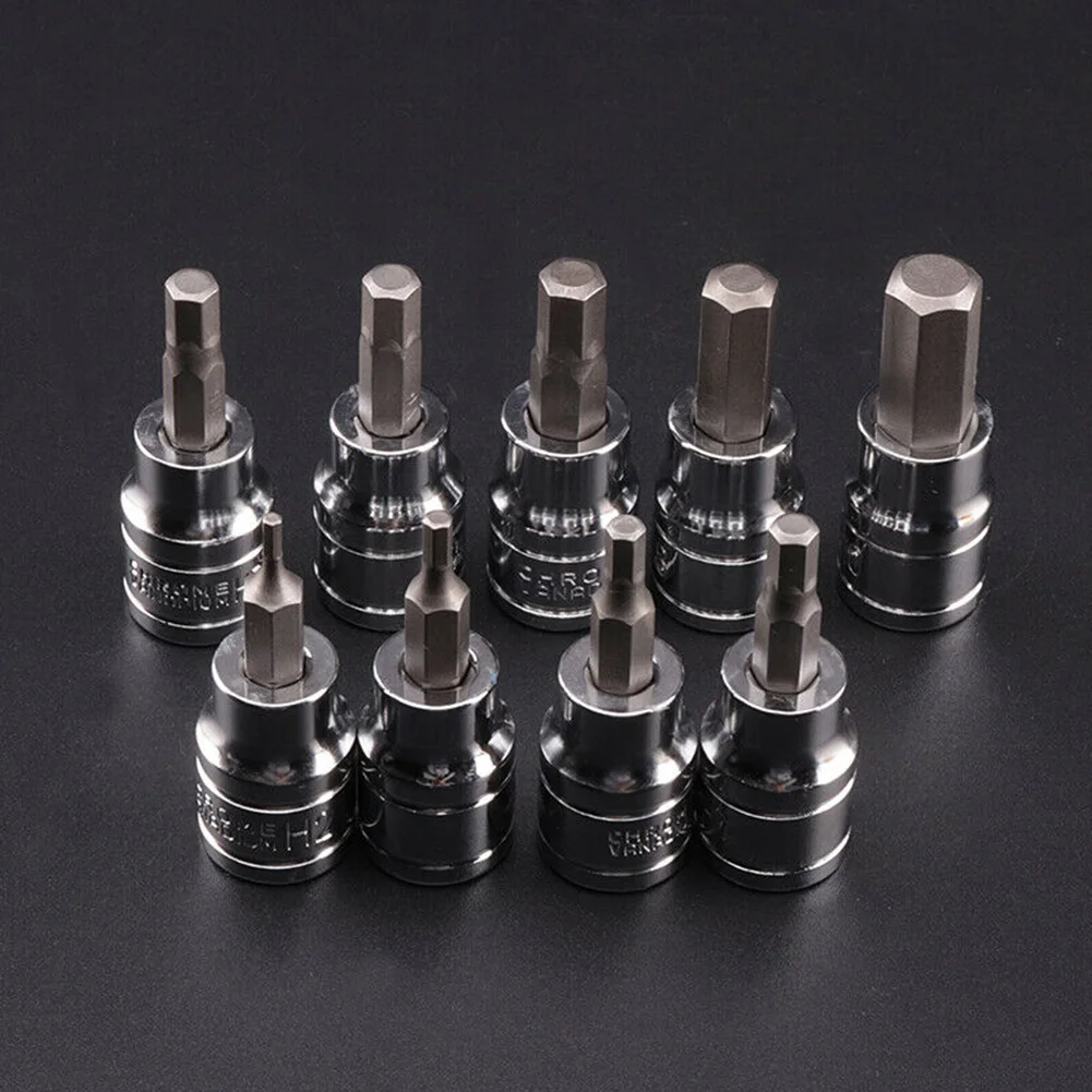 Hex Bit Bit Socket 9pcs/set Anti-corrosion Chrome Vanadium Steel Chrome vanadium steel Tools High Quality High quality Hot Sale