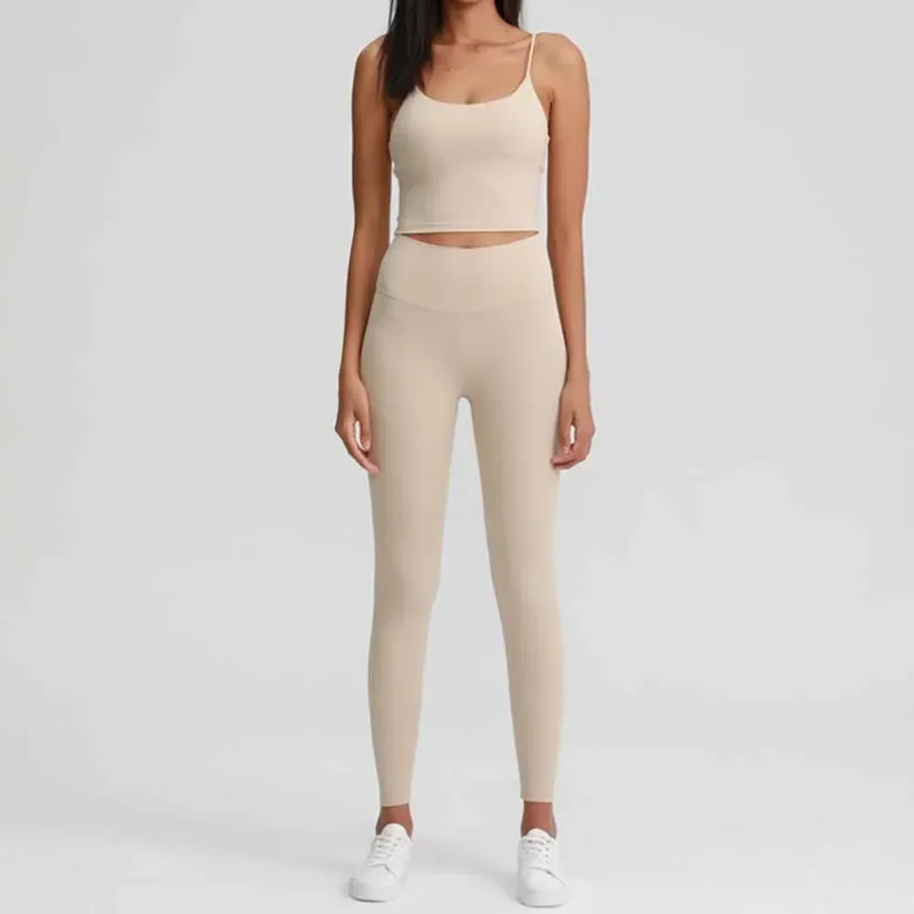 Traje de Yoga de cintura alta para mujer, Sujetador deportivo de belleza con Espalda descubierta, traje de Fitness